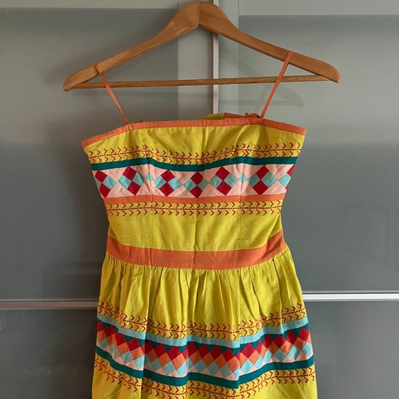Liefsdottir multi-colored strapless dress size 2 Anthropologie - Picture 1 of 8